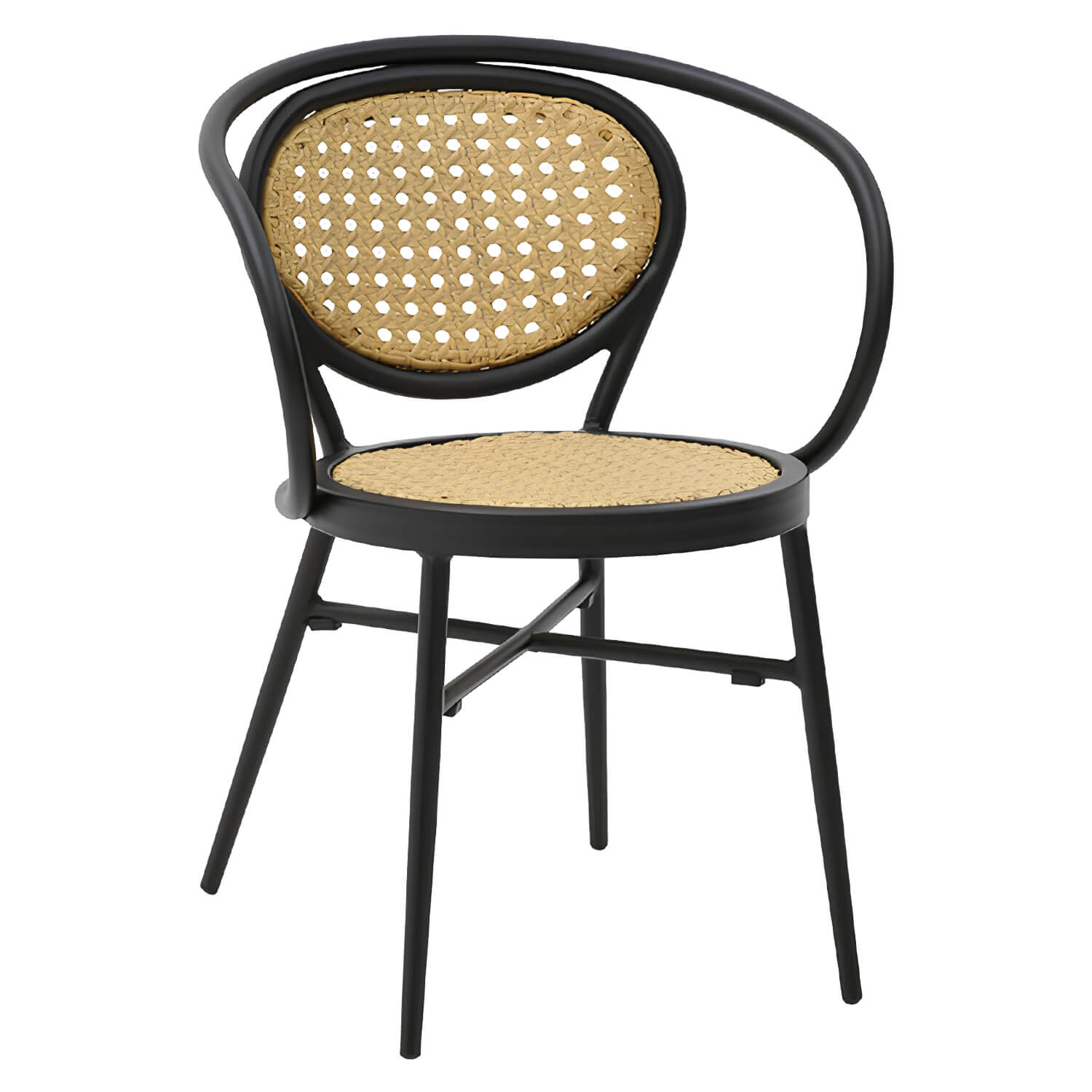 Horeca-Terras-Armstoel-Sena-Beige-Zwart Horeca-Terras-Armstoel-Sena-Beige-Zwart