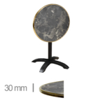 Horeca-Terrastafel-Opklapbaar-Rond-Met-Messing-Rand-WERZALIT-BROWNIE-MARBLE-O70-cm