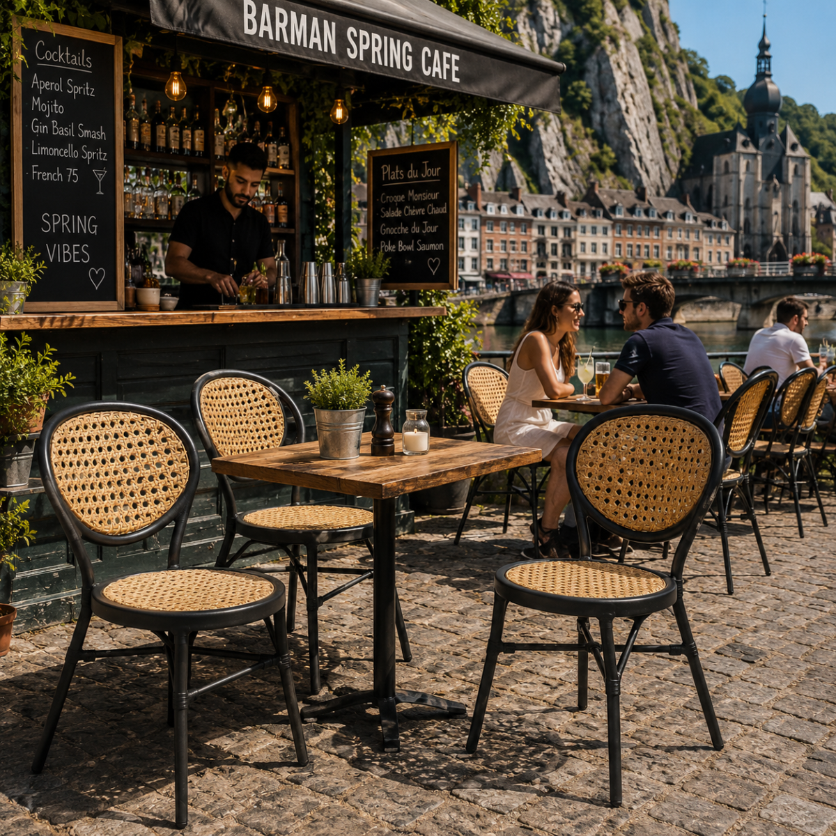 Terrasstoel-ANTONIO-Stapelbaar-BeigeZwart-Rattan-2