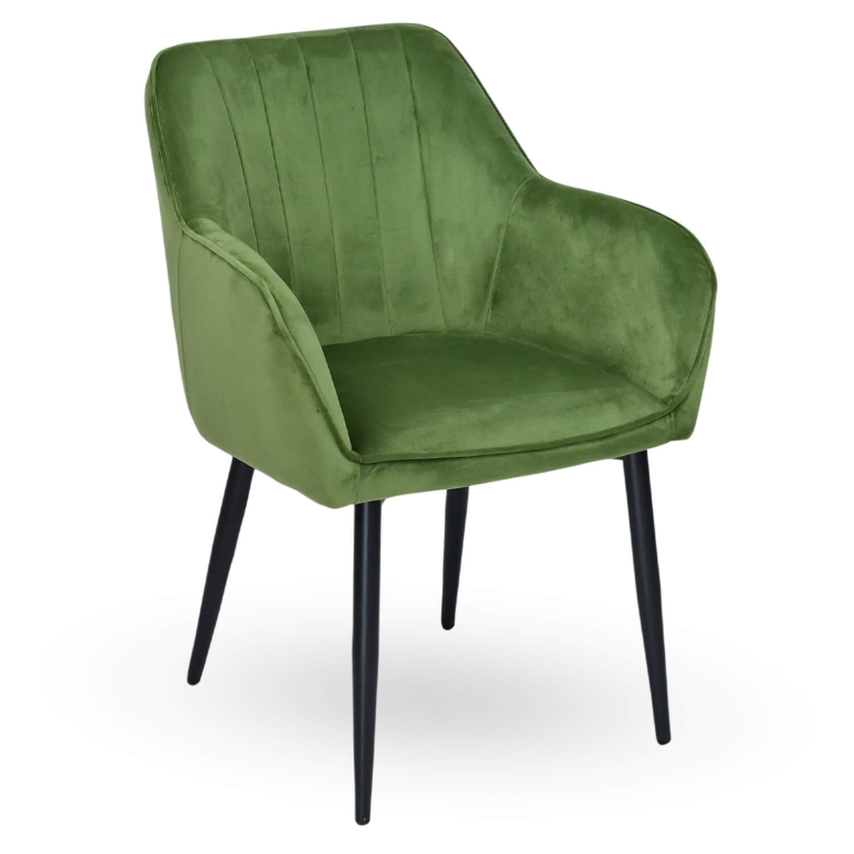 Horeca-Armstoel-ARTES-Olijf-Velvet-Fluweel