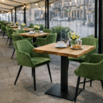 Horeca-Armstoel-ARTES-olijf-Velvet-Fluweel-model-1
