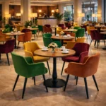 Horeca-Armstoel-MALMO-Bordeaux-Velvet-Fluweel-model-1