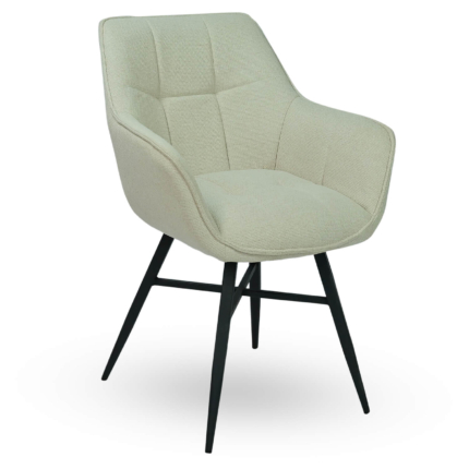 Horeca-Armstoel-ROCCA-Creme-Vintage-Stof