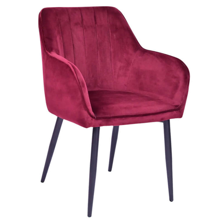 Horeca-Armstoel-Velvet-Fluweel-Artes-Bordeaux