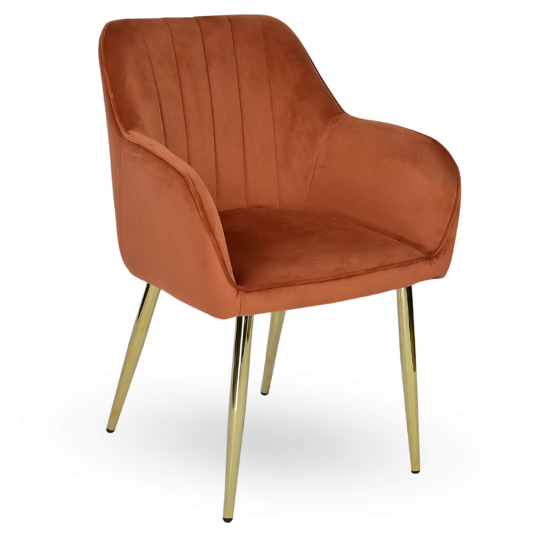 Horeca-Armstoel-ARTES-Roest-Velvet-Fluweel