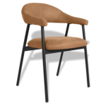 Horeca-Armstoel-Amaze-Vintage-Microvezel-Cognac