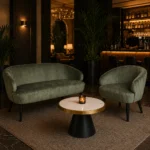 Horeca-Lounge-stoel-MARGARITA-olijf-Velvet-Fluweel