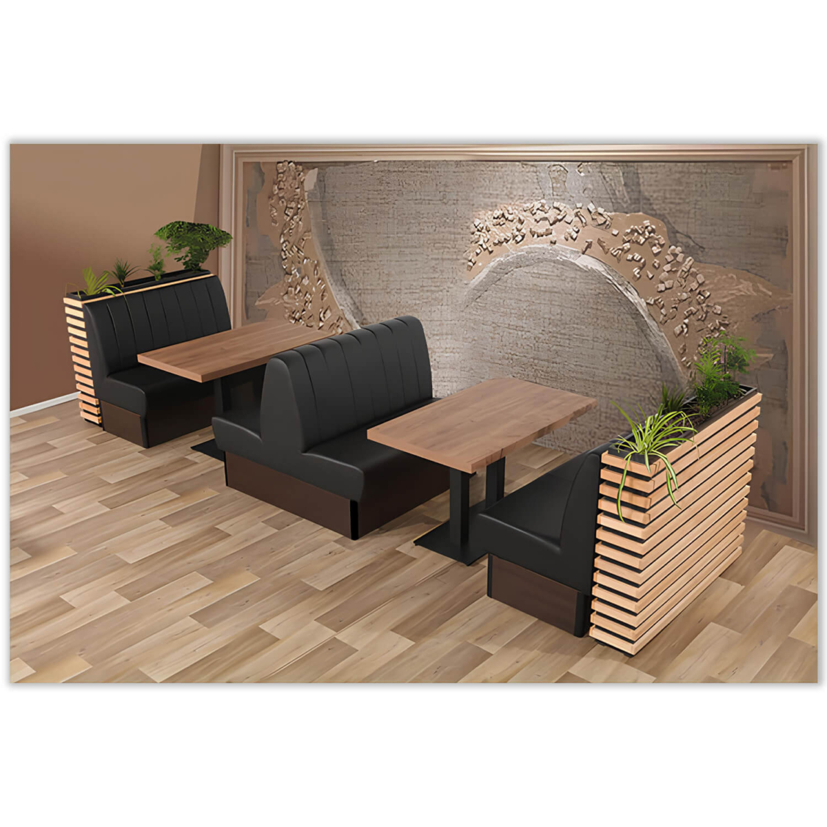 Horeca-Dubbel-Eetbank-Safran-Kunstleer-Model-2