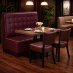 Horeca-Eetbank-ECO-LUNA-Bordeaux-Kunstleer