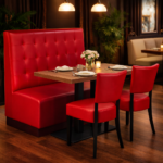 Horeca-Eetbank-ECO-LUNA-Rood-Kunstleer