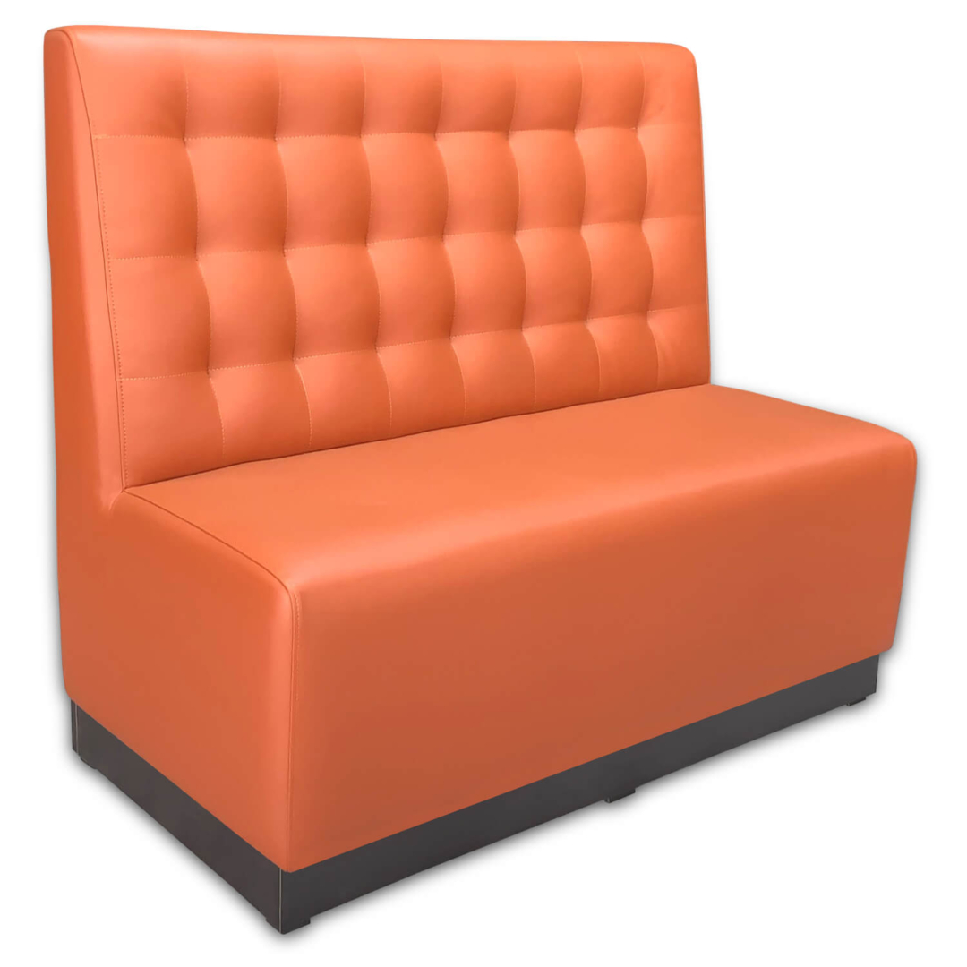 Horeca-Eetbank-Luna-120-cm-Kunstleer-Oranje