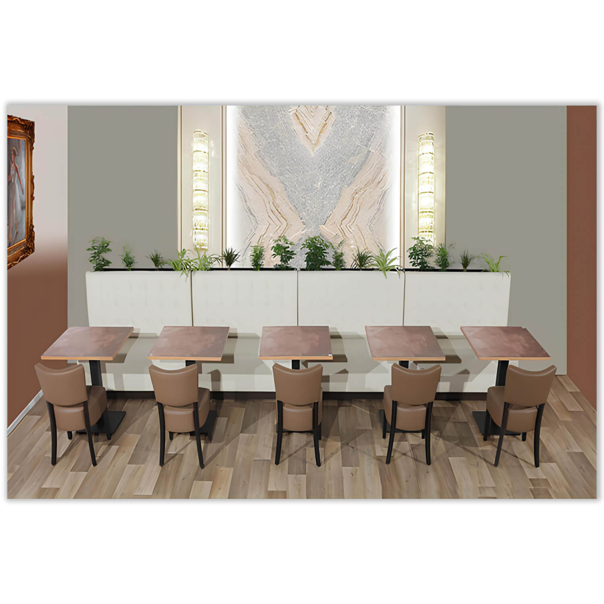 Horeca-Eetbank-Luna-120-cm-Kunstleer-Taupe-Model-5
