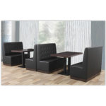 Horeca-Eetbank-Luna-120-cm-Kunstleer-Zwart-Model-1