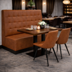 Horeca-Eetbank-NAPOLI-Cognac-Microvezel