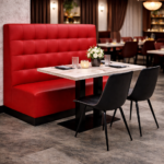 Horeca-Eetbank-NAPOLI-Rood-Kunstleer