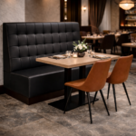 Horeca-Eetbank-NAPOLI-Zwart-Kunstleer