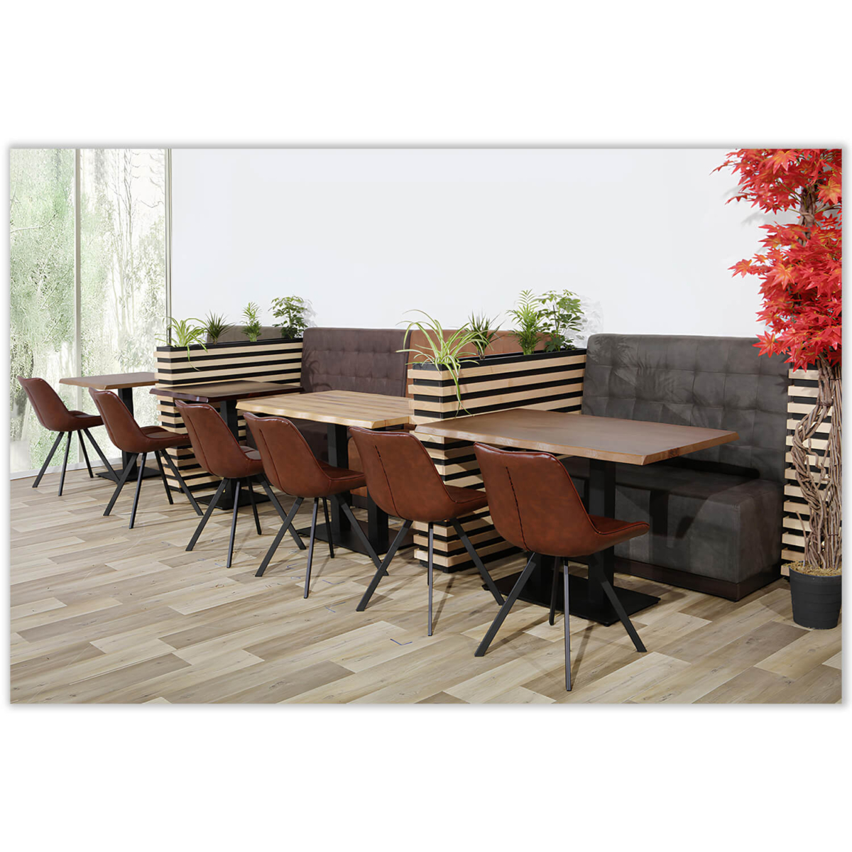 Horeca-Eetbank-Napoli-120-cm-Vintage-Microvezel-Cognac-Model-3
