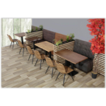 Horeca-Eetbank-Napoli-120-cm-Vintage-Microvezel-Olijf-Model-1