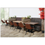 Horeca-Eetbank-Napoli-120-cm-Vintage-Microvezel-Olijf-Model-3
