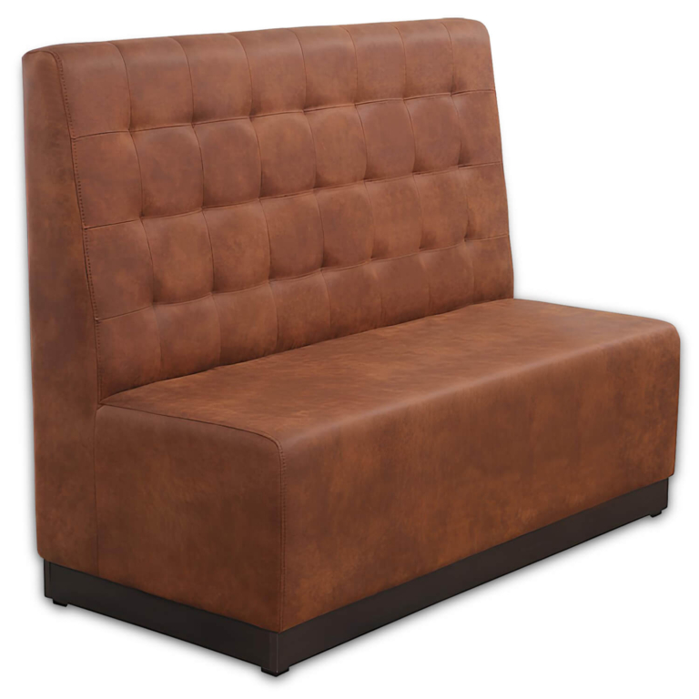 Horeca-Eetbank-Napoli-140-cm-Vintage-Microvezel-Cognac