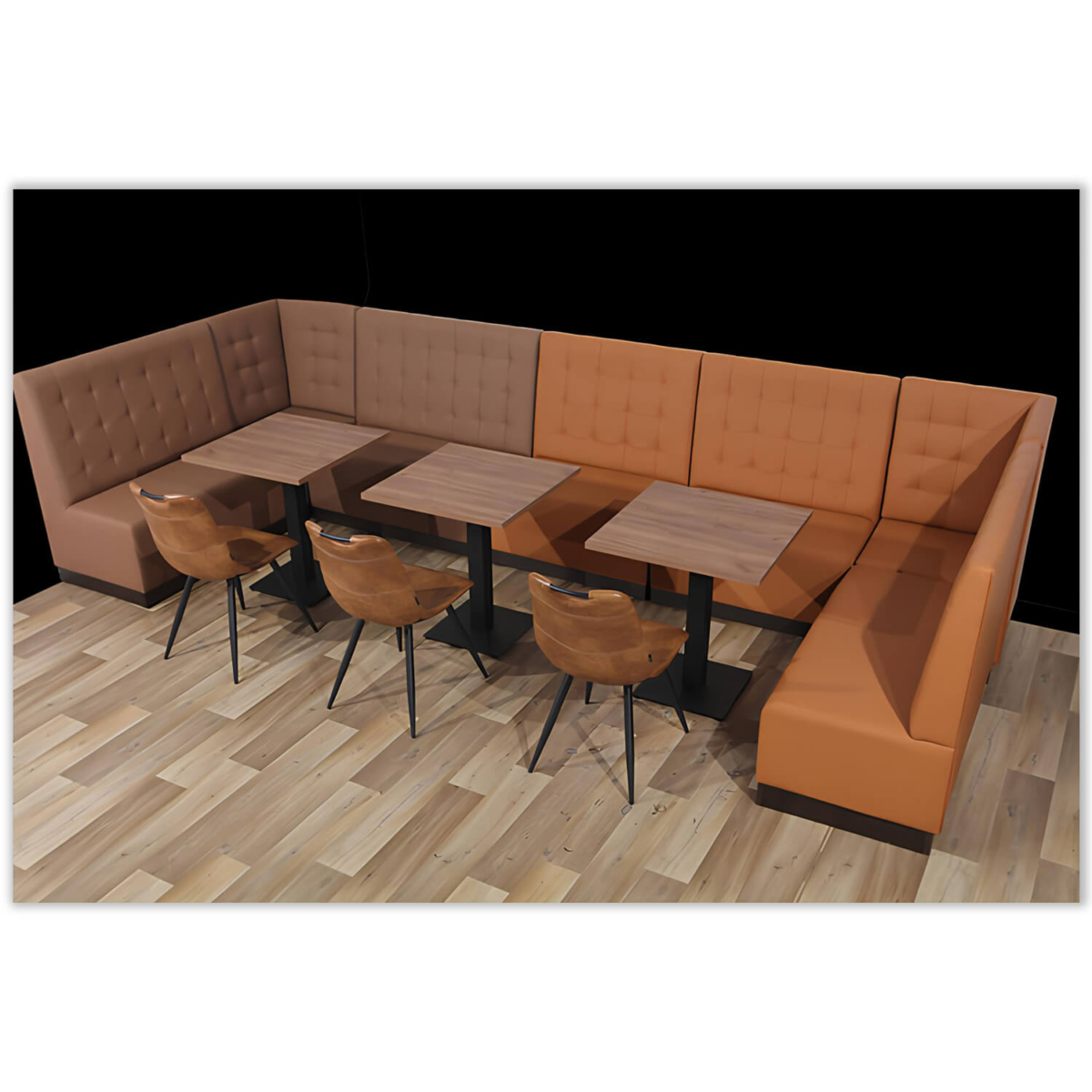 Horeca-Eetbank-Napoli-Kunstleer-Taupe-S10-Model-3