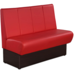 Horeca-Eetbank-Rome-Kunstleer-Rood