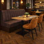 Horeca-Eetbank-SAFRAN-Bruin-Microvezel