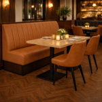 Horeca-Eetbank-SAFRAN-Camel-Kunstleer