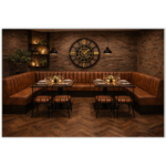 Banquette de Restaurant - SAFRAN - Microfibre Vintage Cognac – Image 3