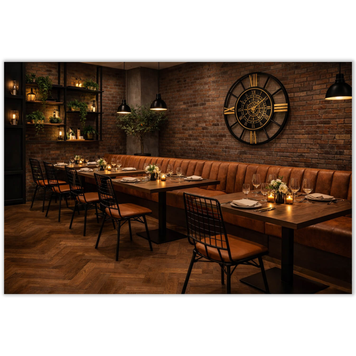 Banquette de Restaurant - SAFRAN - Microfibre Vintage Cognac – Image 4