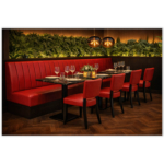 Horeca-Eetbank-SAFRAN-Rood-Kunstleer