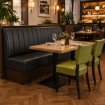 Horeca-Eetbank-SAFRAN-Zwart-Kunstleer