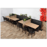 Horeca Essbank - SAFRAN - Schwarzes Kunstleder – Bild 8