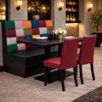Horeca-Eetbank-TOLEDO-Zwart-Kunstleer
