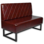 Horeca-Eetbank-TROJE-Bruin-Kunstleer-140cm1