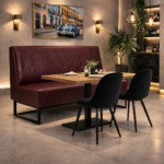 Horeca Eetbank-TROJE-Bruin-Kunstleer