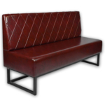 Horeca-Eetbank-TROJE-Bruin-Kunstleer-160cm1
