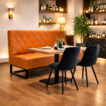 Horeca Eetbank-TROJE-roest-Velvet-Fluweel