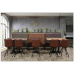 Horeca-Eetbank-Themis-Microvezel-Olijf-Model-1