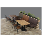 Horeca-Eetbank-Themis-Microvezel-Olijf-Model-3