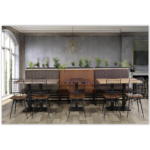 Horeca-Eetbank-Themis-Microvezel-Olijf-Model-4