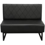 Horeca-Eetbank-Troje-Kunstleer-Zwart-V