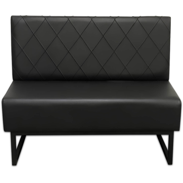 Horeca-Eetbank-Troje-Kunstleer-Zwart-V