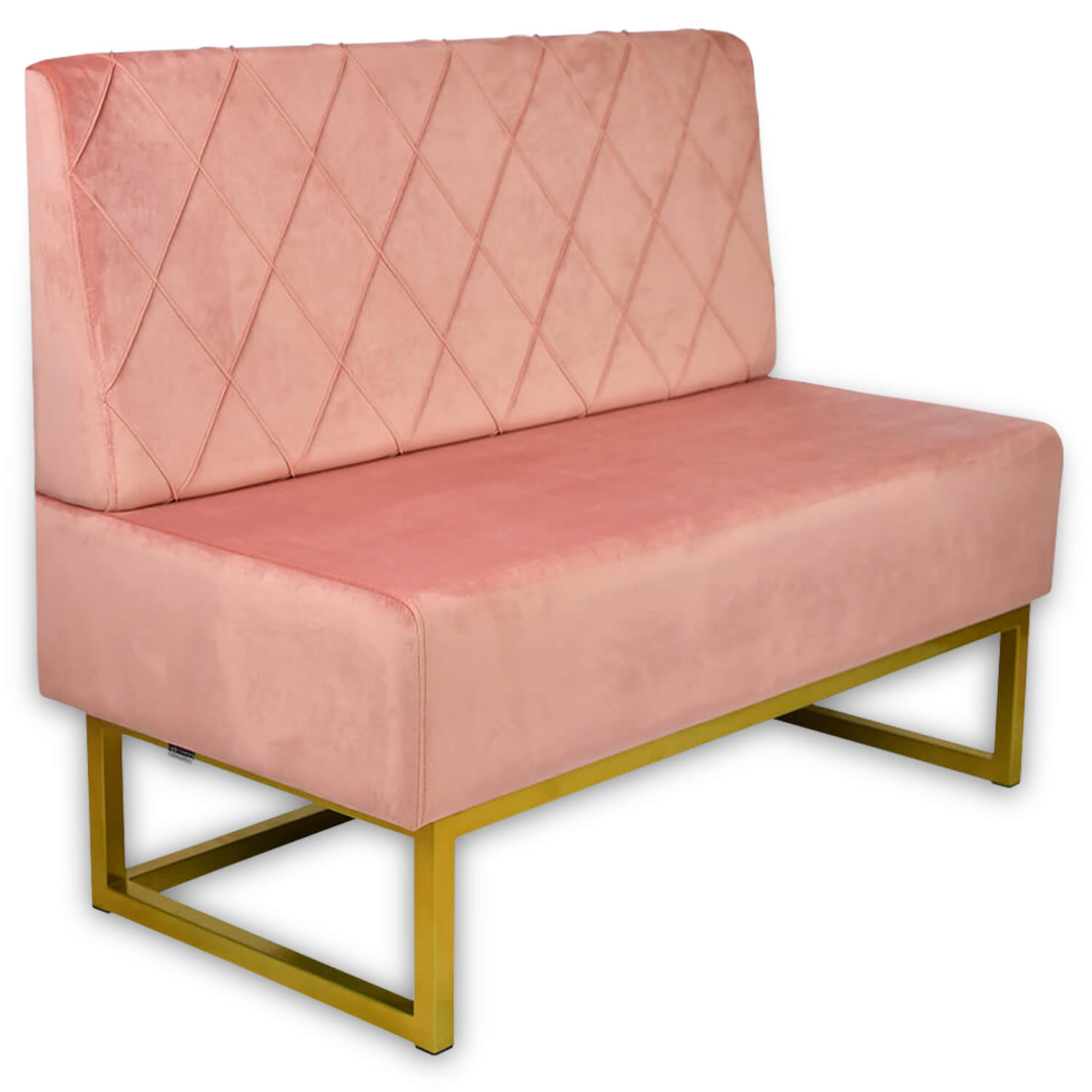 Horeca-Eetbank-Troje-Velvet-Fluweel-Roze