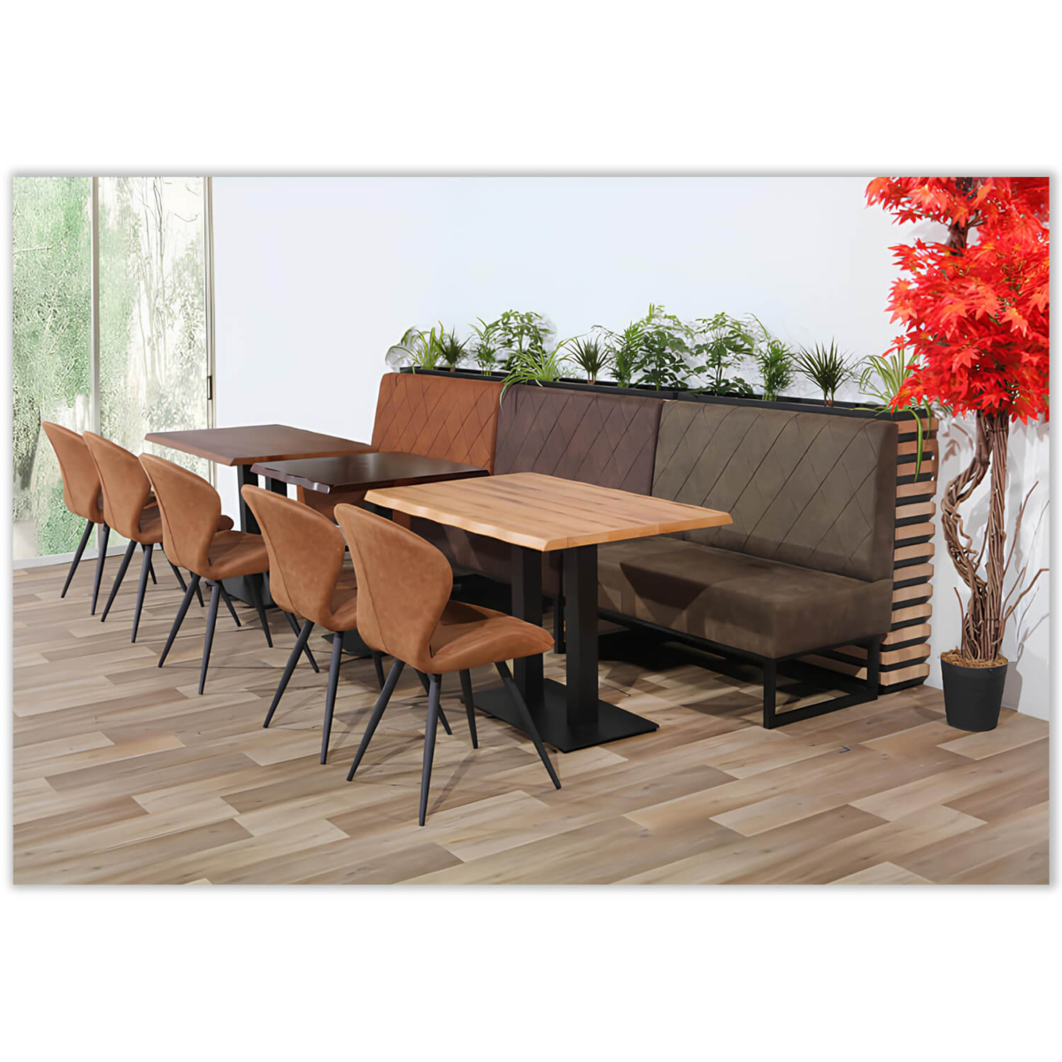 Horeca-Eetbank-Troje-Vintage-Microvezel-Bruin-Model-4