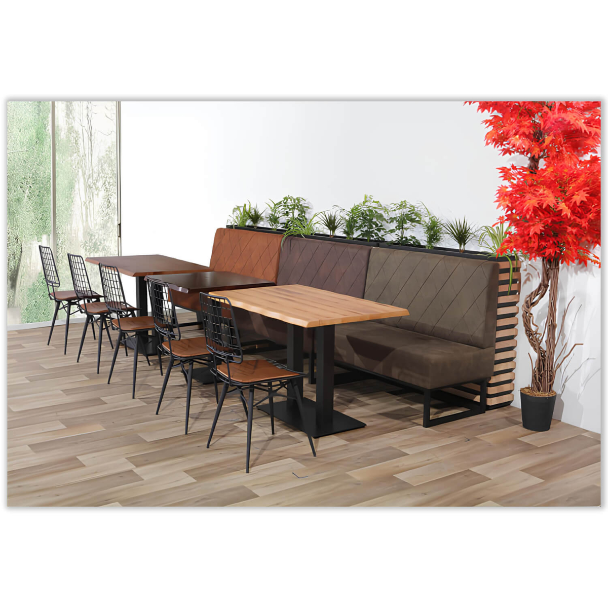 Horeca-Eetbank-Troje-Vintage-Microvezel-Bruin-Model-6
