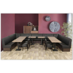 Horeca Essbank - SAFRAN - Schwarzes Kunstleder – Bild 19