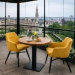 Horeca-Armstoel-AVRIL-Oker-Stof