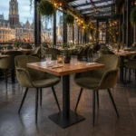 Horeca-Armstoel-FIONA-Leger-groen-Velvet-Fluweel