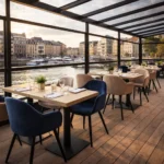 Horeca-Armstoel-FIONA-blauw-Velvet-Fluweel-model-1